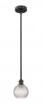Innovations Lighting 616-1S-BK-G122C-6CL - Athens - 1 Light - 6 inch - Matte Black - Stem hung - Mini Pendant
