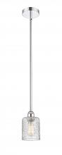 Innovations Lighting 616-1S-PC-G112C-5CL - Cobbleskill - 1 Light - 5 inch - Polished Chrome - Stem hung - Mini Pendant
