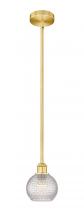 Innovations Lighting 616-1S-SG-G122C-6CL - Athens - 1 Light - 6 inch - Satin Gold - Stem hung - Mini Pendant