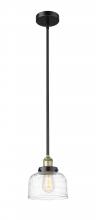 Innovations Lighting 616-1SH-BAB-G713 - Bell - 1 Light - 8 inch - Black Antique Brass - Stem hung - Mini Pendant