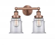 Innovations Lighting 616-2W-AC-G182 - Canton - 2 Light - 15 inch - Antique Copper - Bath Vanity Light