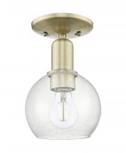 Innovations Lighting 716-1C-AB-G124-6 - Athens - 1 Light - 6 inch - Antique Brass - Semi-Flush Mount