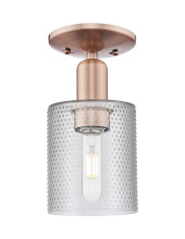 Innovations Lighting 716-1C-AC-G112 - Cobbleskill - 1 Light - 5 inch - Antique Copper - Semi-Flush Mount