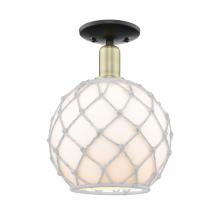 Innovations Lighting 716-1C-BAB-G121-10RW - Farmhouse Rope - 1 Light - 10 inch - Black Antique Brass - Semi-Flush Mount