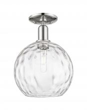 Innovations Lighting 716-1C-PN-G1215-10 - Athens Water Glass - 1 Light - 10 inch - Polished Nickel - Semi-Flush Mount