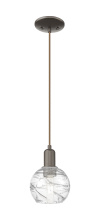 Innovations Lighting 716-1P-OB-G1213-6CL - Athens Deco Swirl - 1 Light - 6 inch - Oil Rubbed Bronze - Cord hung - Mini Pendant