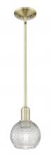 Innovations Lighting 716-1S-AB-G122C-6CL - Athens - 1 Light - 6 inch - Antique Brass - Stem hung - Mini Pendant