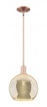 Innovations Lighting 716-1S-AC-G128-10 - Athens - 1 Light - 10 inch - Antique Copper - Stem hung - Mini Pendant