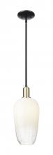 Innovations Lighting 716-1S-BAB-G484-7OP - Brookhaven Flute - 1 Light - 6 inch - Black Antique Brass - Mini Pendant