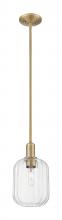 Innovations Lighting 716-1S-BB-G460-7CL - Preston Cylinder - 1 Light - 6 inch - Brushed Brass - Mini Pendant