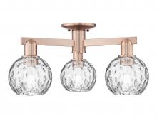 Innovations Lighting 716-3F-AC-G1215-6 - Athens Water Glass - 3 Light - 24 inch - Antique Copper - Semi-Flush Mount