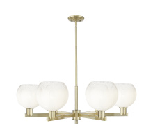 Innovations Lighting 716-6CR-AB-G483-8OP - Brookhaven Globe - 6 Light - 24 inch - Antique Brass - Chandelier
