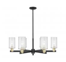 Innovations Lighting 716-6CR-BAB-G802 - Clymer - 6 Light - 34 inch - Black Antique Brass - Stem hung - Chandelier