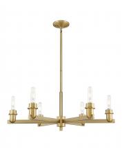 Innovations Lighting 716-6CR-BB - Arcadia - 6 Light - 32 inch - Brushed Brass - Chandelier