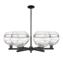 Innovations Lighting 716-6CR-BK-G556-10CL - Rochester - 6 Light - 40 inch - Matte Black - Stem hung - Chandelier