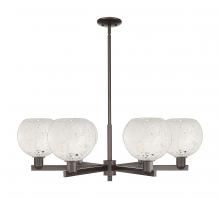 Innovations Lighting 716-6CR-OB-G1216-8WM - White Mouchette - 6 Light - 38 inch - Oil Rubbed Bronze - Stem hung - Chandelier