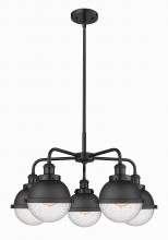 Innovations Lighting 916-5CR-BK-HFS-64-BK - Ballston Urban - 5 Light - 26 inch - Matte Black - Chandelier