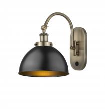 Innovations Lighting 918-1W-AB-MFD-10-BK-LED - Ballston Urban - 1 Light - 10 inch - Antique Brass - Adjustable Swing Arm