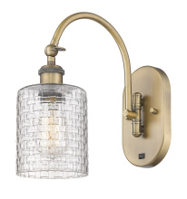 Innovations Lighting 918-1W-BB-G112C-5CL - Cobbleskill - 1 Light - 5 inch - Brushed Brass - Adjustable - Sconce