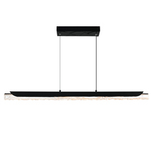 CWI Lighting 1586P48-101 - Valira Integrated LED 48in Black Chandelier with Handcrafted Glass