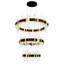 CWI Lighting 1592P32-3-612 - Aya 3-Tier Integrated LED 32in Pearl Black Chandelier