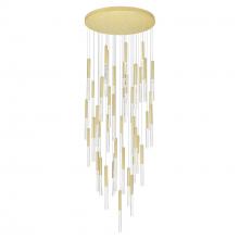 CWI Lighting 1703P32-45-602 - Dragonswatch Integrated LED 32in 45 Pendant Satin Gold Chandelier
