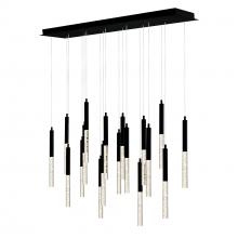 CWI Lighting 1703P48-18-101-RC - Dragonswatch Integrated LED 48in 18 Pendant Black Chandelier