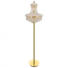 CWI Lighting 8001F18G - Empire 8 Light 18in Gold Floor Lamp with Crystals