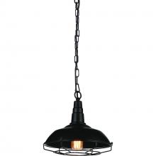 CWI Lighting 9611P11-1-101 - Morgan 1 Light 11in Black Down Mini Pendant