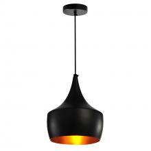 CWI Lighting 9631P10-1-101 - Dynamic 1 Light 10in Black Down Mini Pendant