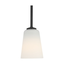 Generation Lighting GLP1031MBK - Miles One Light Mini-Pendant
