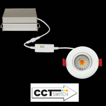 Elco Lighting ERT318CT5W - 3" 8W 600LMN LED GIMBAL 5CCT