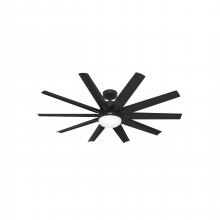 Hunter 52615 - Hunter 60 inch Overton ENERGY STAR® Matte Black Damp Rated Ceiling Fan with LED Lt Kit