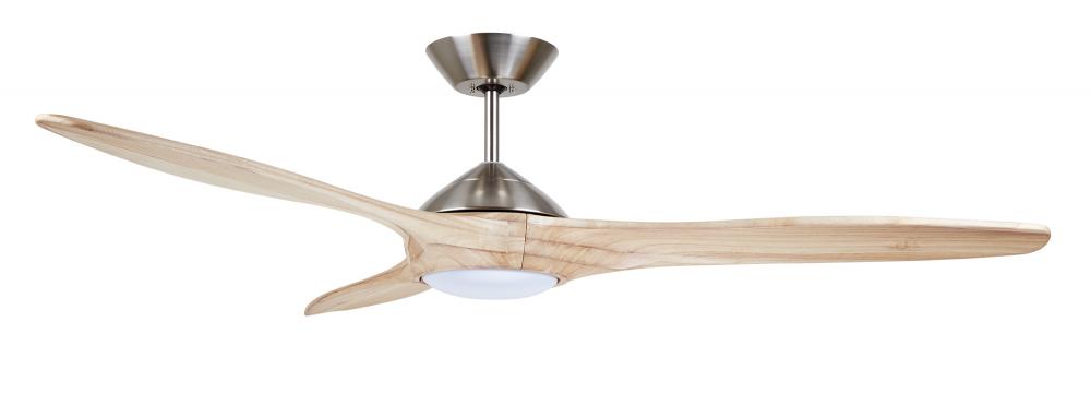 60 IN LINDBERGH ECO IN BRUSHED STEEL WITH NATURAL BLADES