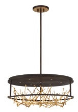 Alloway Lighting Co. Items 38097-010 - Eurofase - Aerie 31" LED Chandelier - Gold / Black