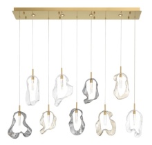 Alloway Lighting Co. Items 49239-010 - Eurofase - Norah 9-Light 51" Linear LED Chandelier - Gold