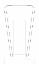 Arroyo Craftsman BRC-10CLR/WHT-BZ - 10" brighton column mount