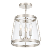 Millennium 230103-PN - Adabella 12.25" Wide 3-Light Semi-Flush Mount