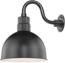 Millennium RDBS12-SB - R Series 1-Light Stem Hung Deep Bowl Shade Satin Black