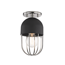 Mitzi by Hudson Valley Lighting H145601-PN/BK - Haley Semi Flush