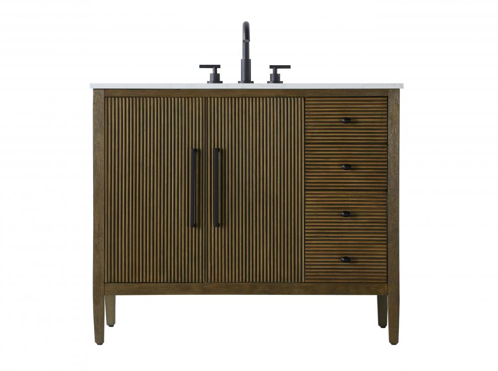 Vanity Cabinet 2Dr 3Dw 42x21.5x35 Hazel Oak