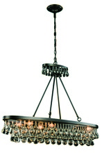 Elegant 1509G44BZ/RC - Bettina Collection Pendant Lamp L:44" W:13" H:31" Lt:8 Bronze Finish Royal Cut Clear