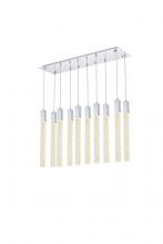 Elegant 2066D42C - Weston 10 lights pendant in chrome