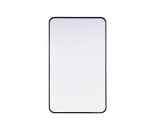 Elegant MR8A2440BLK - R Corner Mirror 24"x40"x2" Black