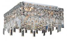 Elegant V2033F12C/RC - Maxime 4 light Chrome Flush Mount Clear Royal Cut Crystal