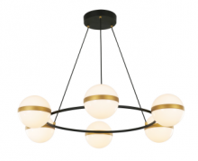 Alora Lighting CH302006MBBG - Tagliato 36-in Matte Black/Brushed Gold LED Chandeliers
