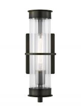 Visual Comfort & Co. Studio Collection 8626701EN7-71 - Alcona transitional 1-light LED outdoor exterior medium wall lantern in antique bronze Finish