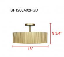 Canarm ISF1208A02PGD - Scarlett 2 Light Semi Flush
