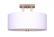 Canarm ISF578A03GD - River 3 Light Semi Flush, Gold Finish