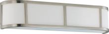 Nuvo 60/2873 - Odeon; 3 Light; Wall Sconce with Satin White Glass; Brushed Nickel Finish